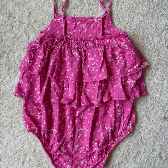 Posh Peanut Pink Ruffle Bubble Romper size 2T - Picture 7 of 9